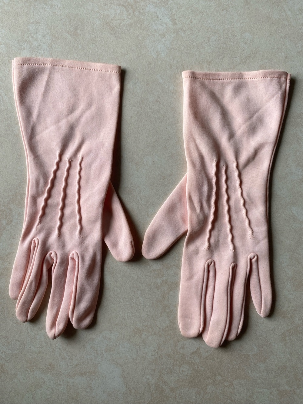 Vintage Pink Dress Gloves